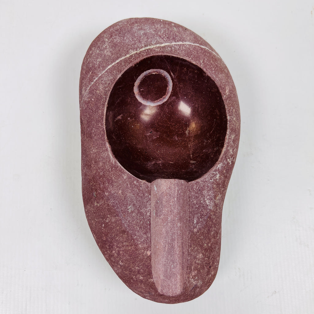 River Stone Burgundy Ringed Ash Tray