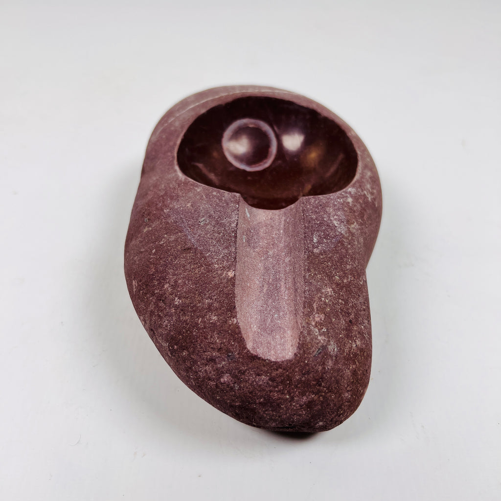 River Stone Burgundy Ringed Ash Tray