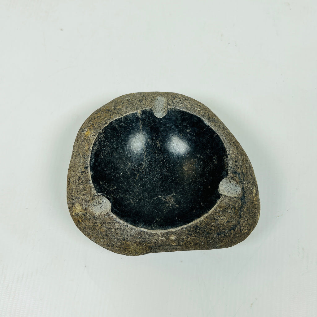 River Stone Deep Blue Specked Ash Tray