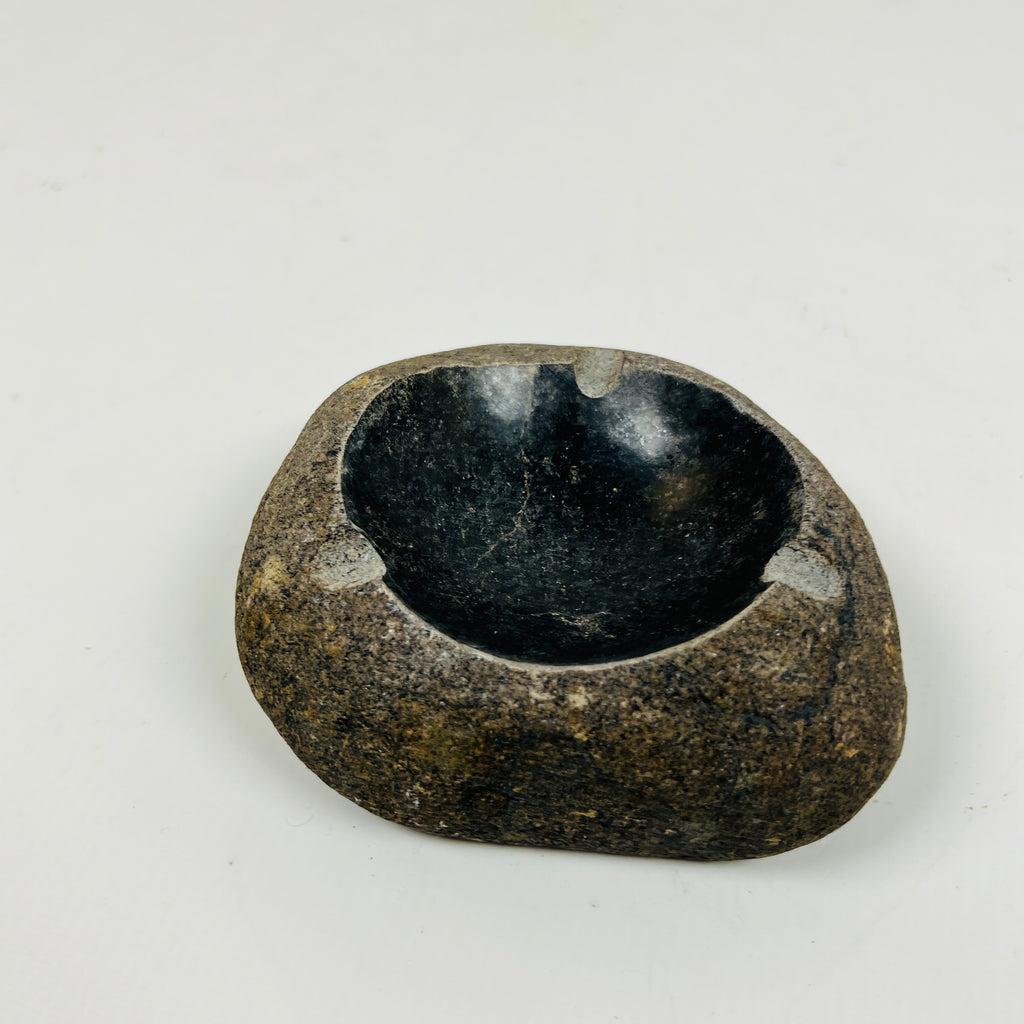 River Stone Deep Blue Specked Ash Tray