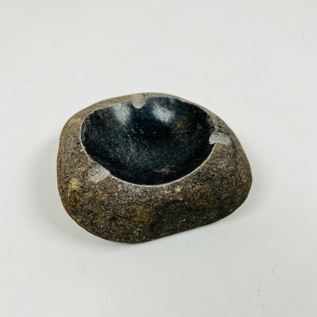 River Stone Deep Blue Specked Ash Tray