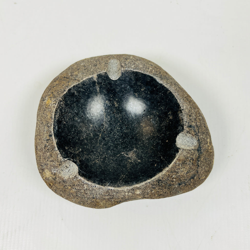 River Stone Deep Blue Specked Ash Tray