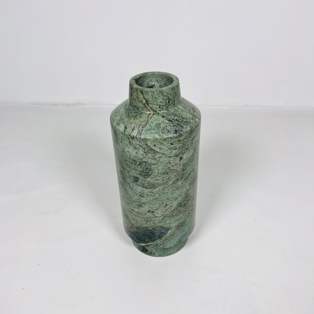 Cylindrical Green Vase