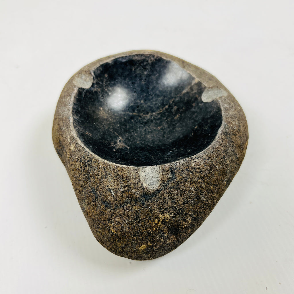 River Stone Deep Blue Specked Ash Tray