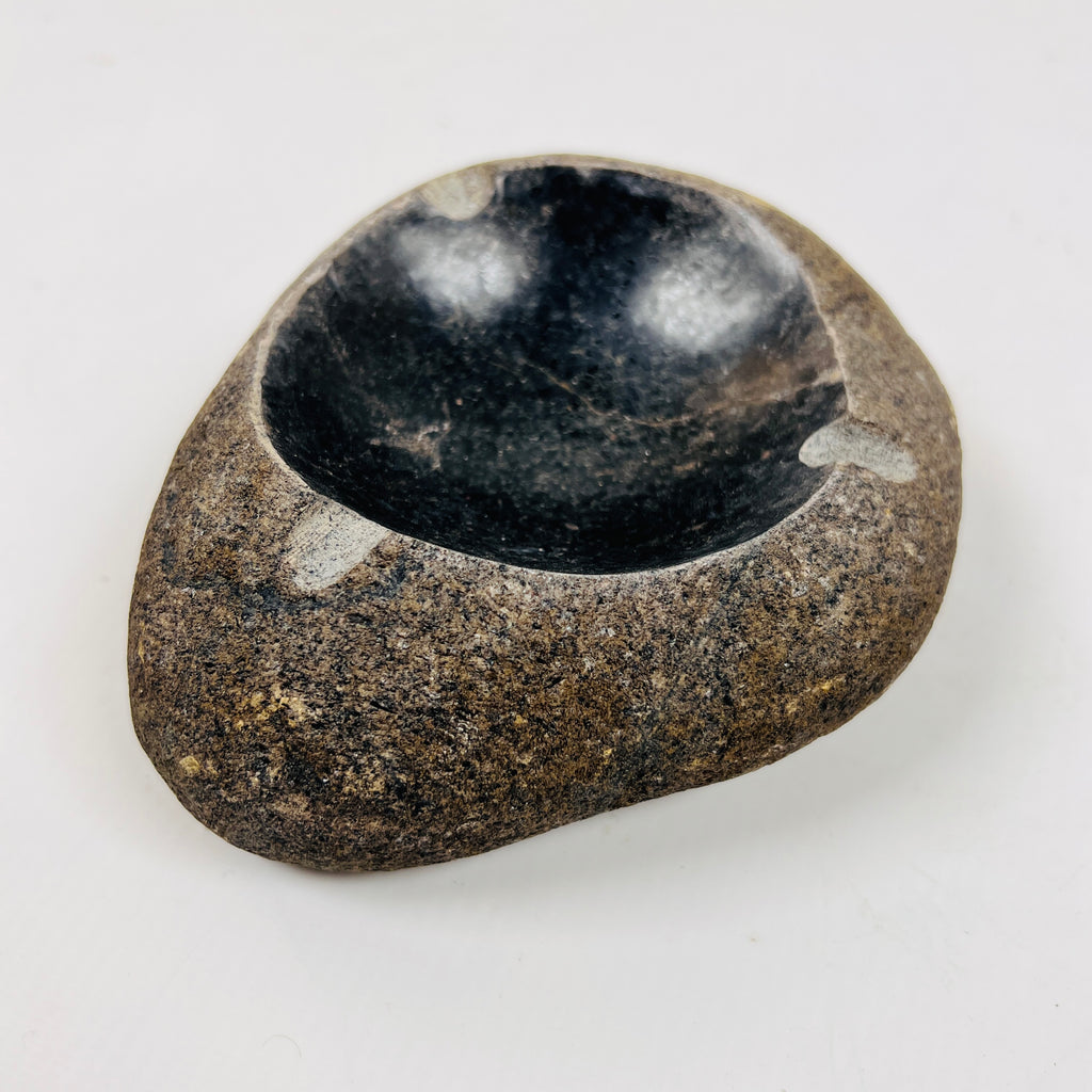 River Stone Deep Blue Specked Ash Tray