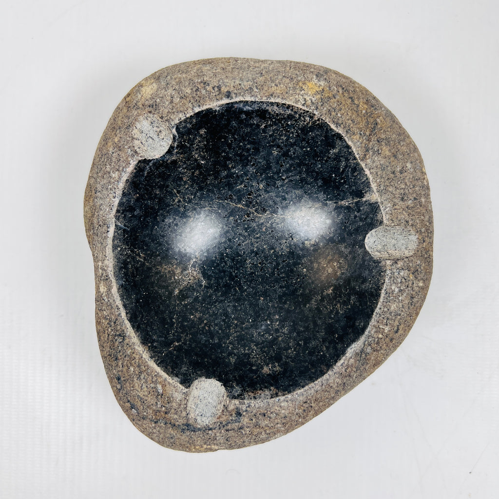 River Stone Deep Blue Specked Ash Tray