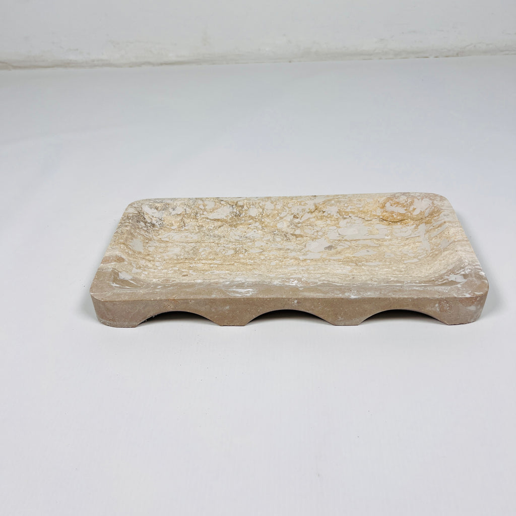 Travertine Dual Shaded Rectangle Tray