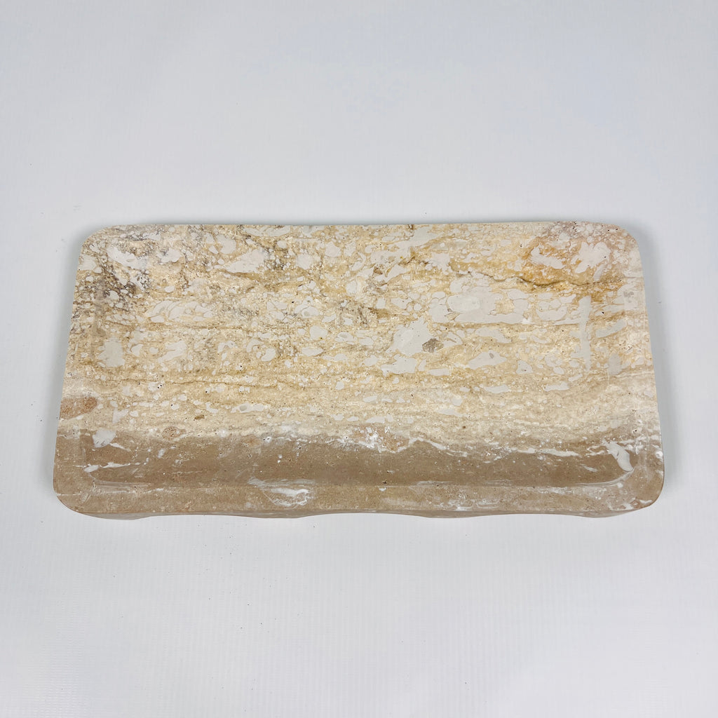 Travertine Dual Shaded Rectangle Tray