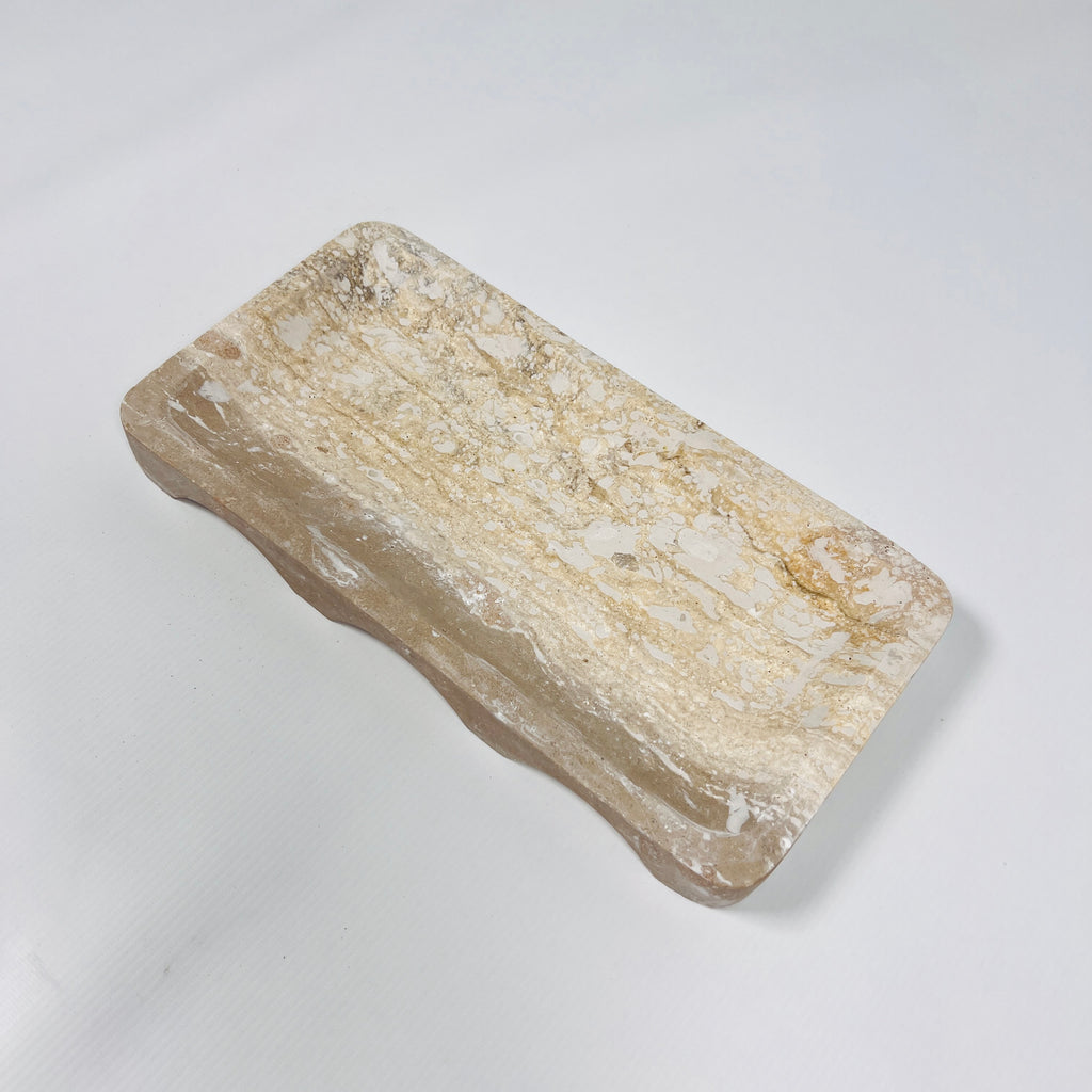 Travertine Dual Shaded Rectangle Tray