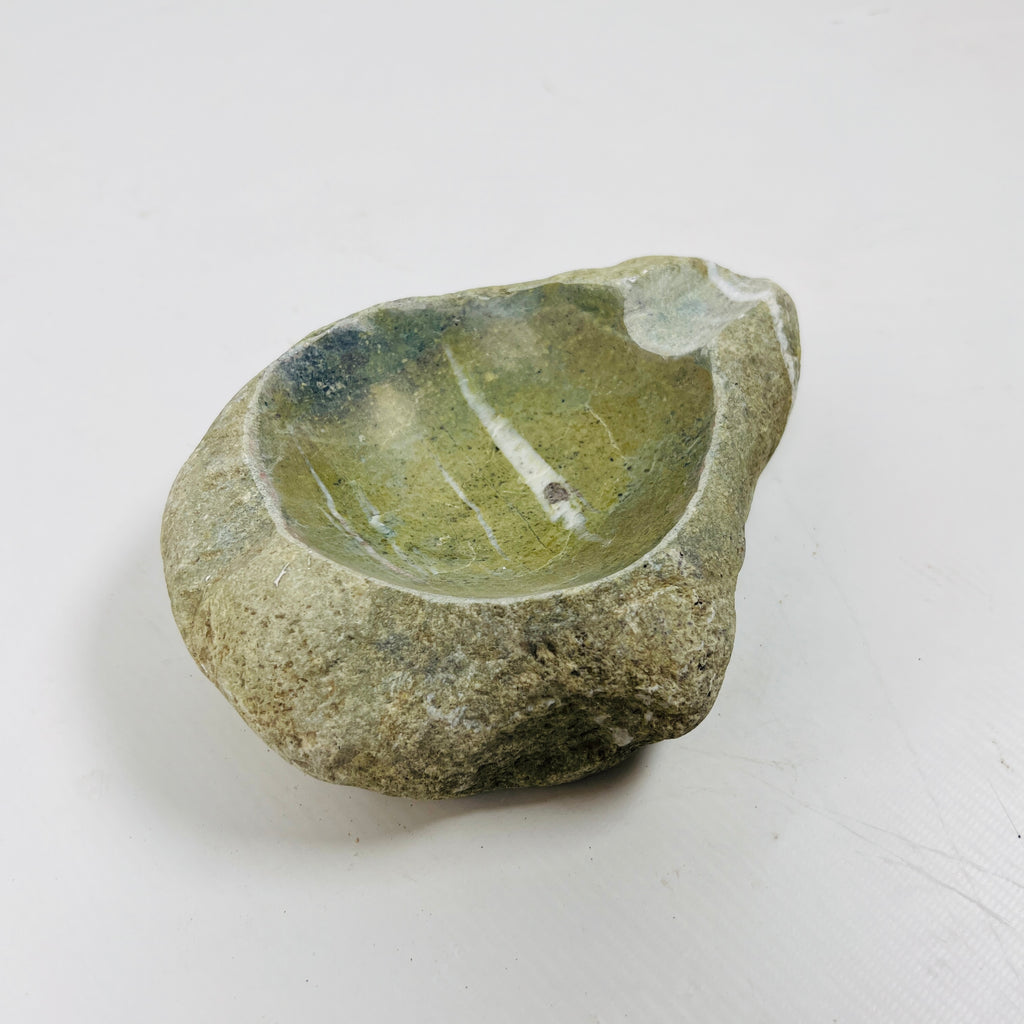 River Stone Lime White Lined Ash Tray