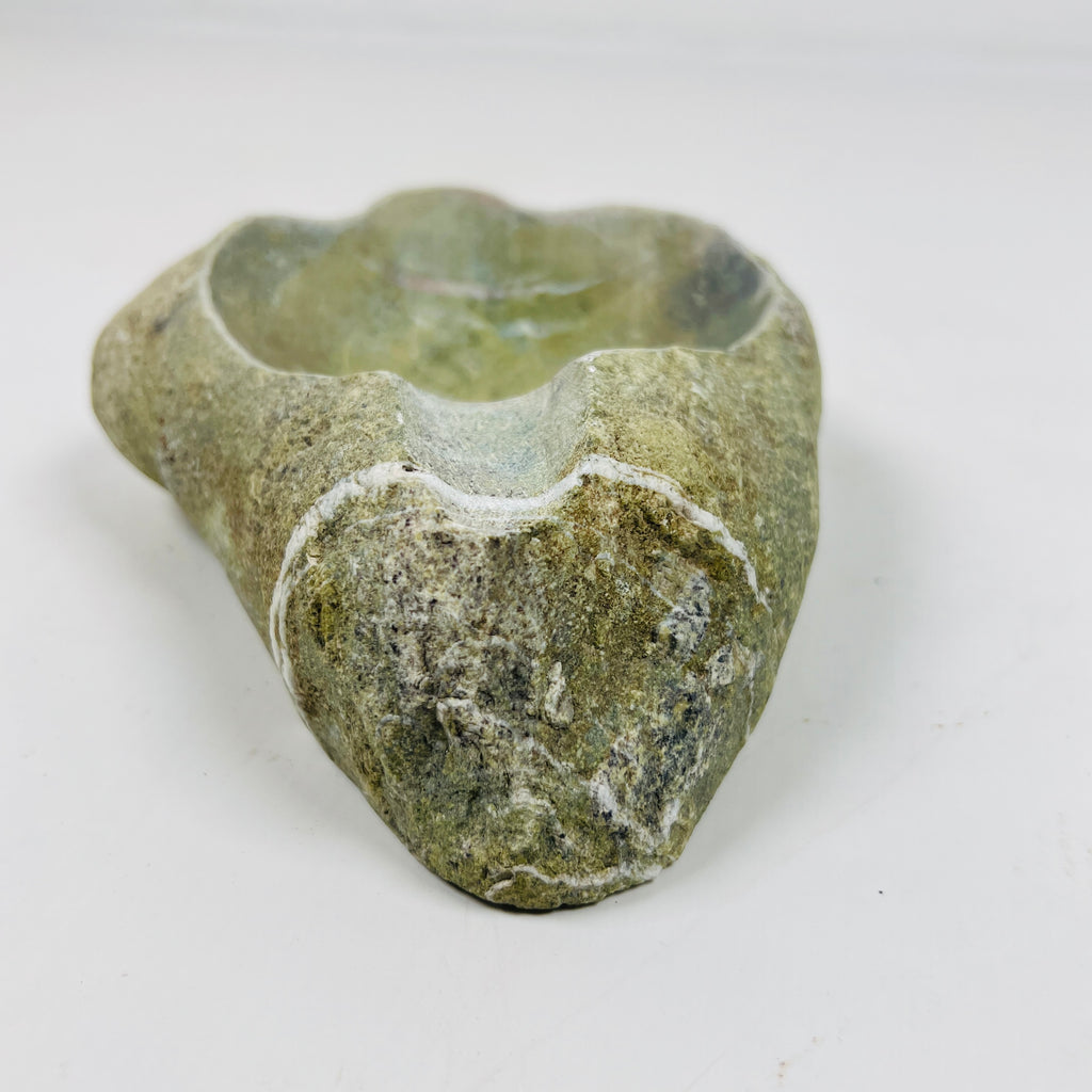 River Stone Lime White Lined Ash Tray