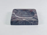 Square Marble Ash Tray - Burgundy