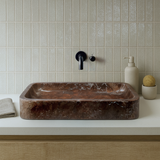 Arced Renctangle Sink (Burgundy)