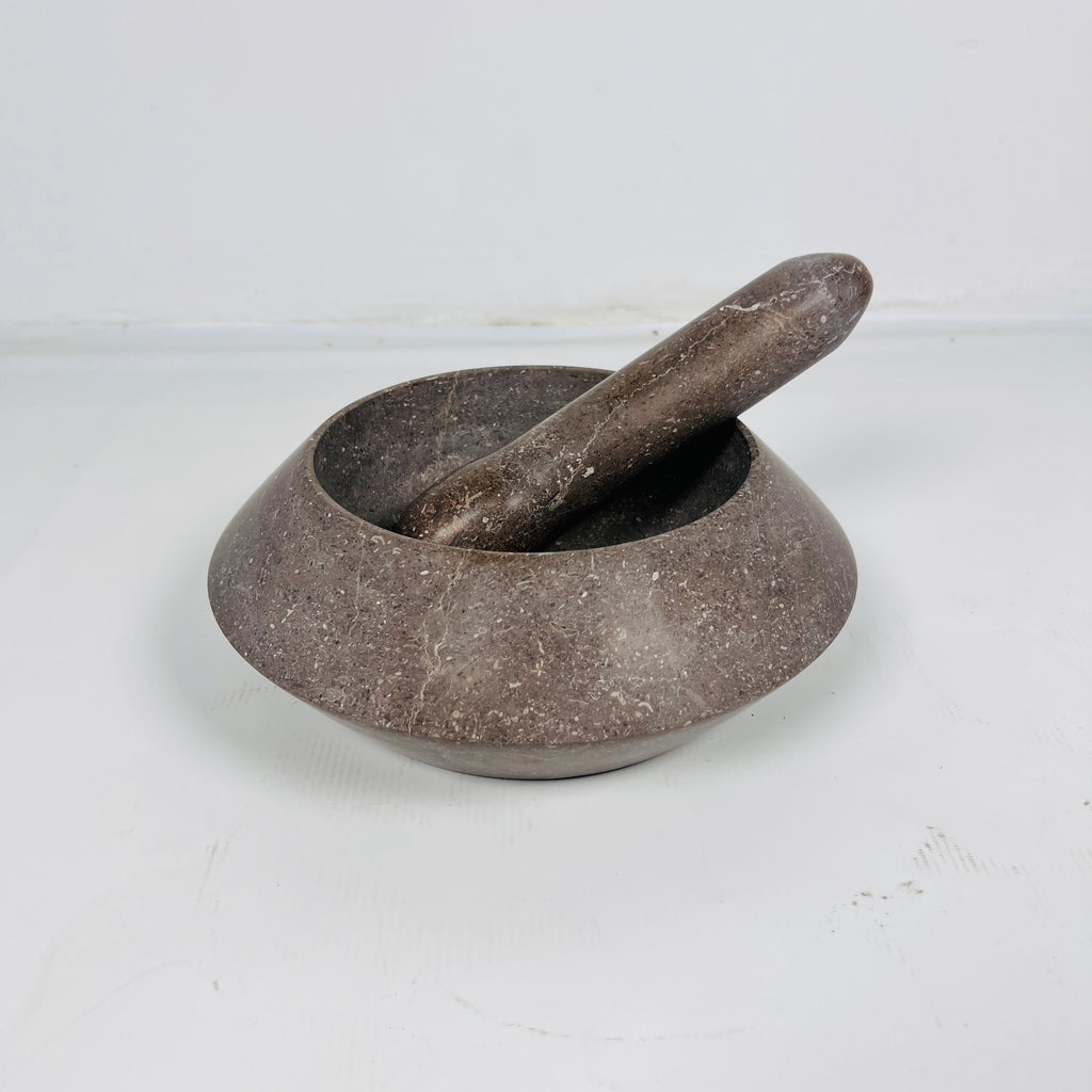 Brown Mortar & pestle