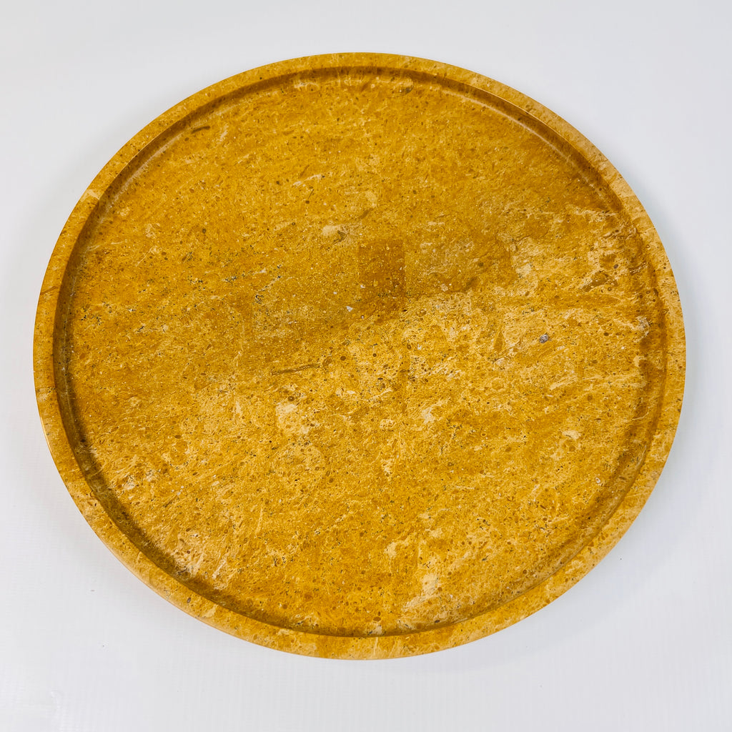 Sunny Yellow Travertine Plate