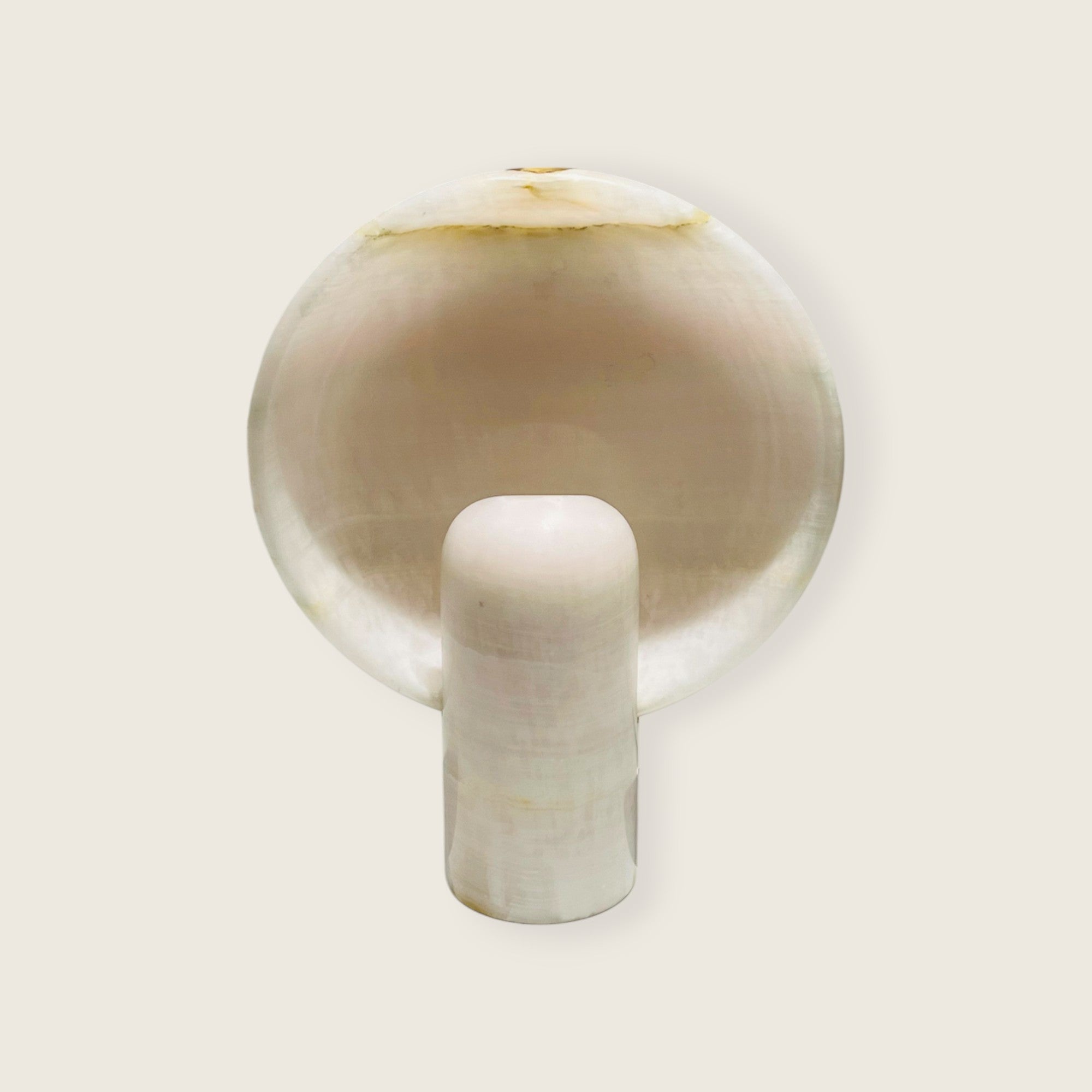 Disc Pink Onyx Lamp