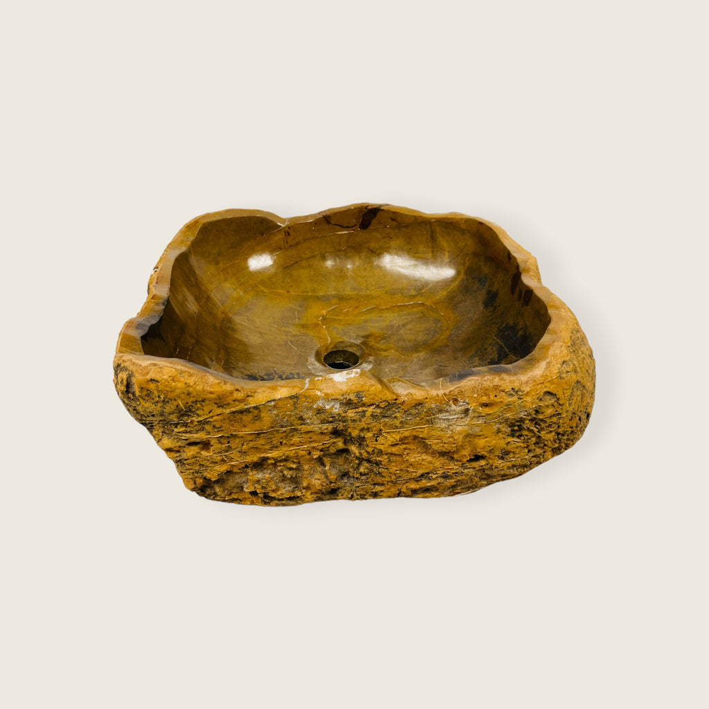 Ochre Irregular Riverstone Sink