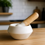 Wood Handle Mortar & Pestle