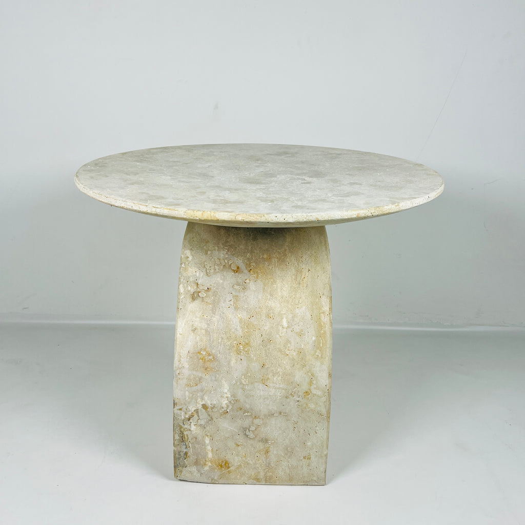 Nimbus Stroked Travertine Table