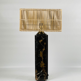 Framed Table Lamp (Black & Gold)