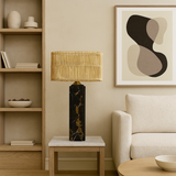 Framed Table Lamp (Black & Gold)
