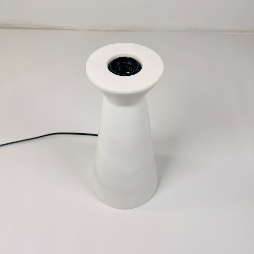 Upside Down Funnel White Table Lamp