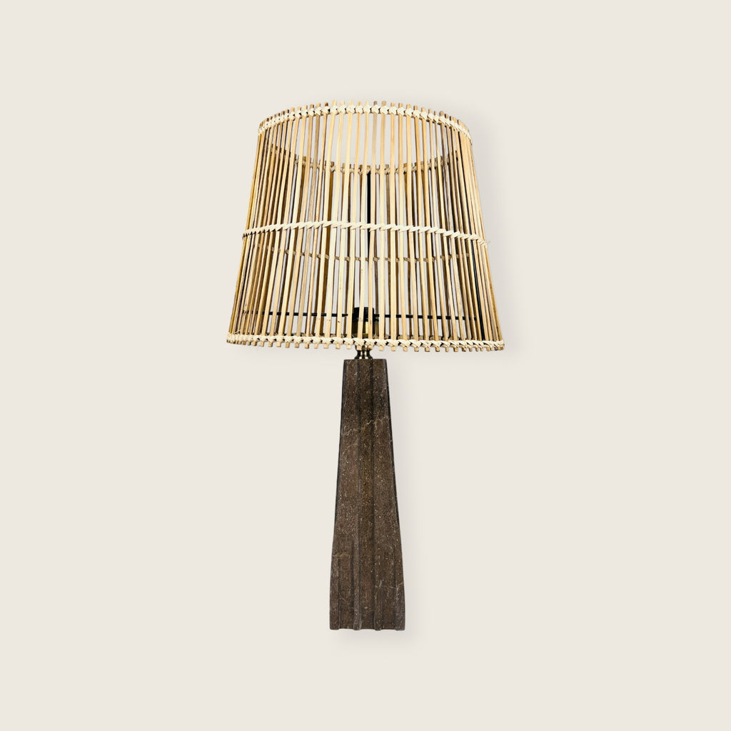 Brown Ragged Table Lamp