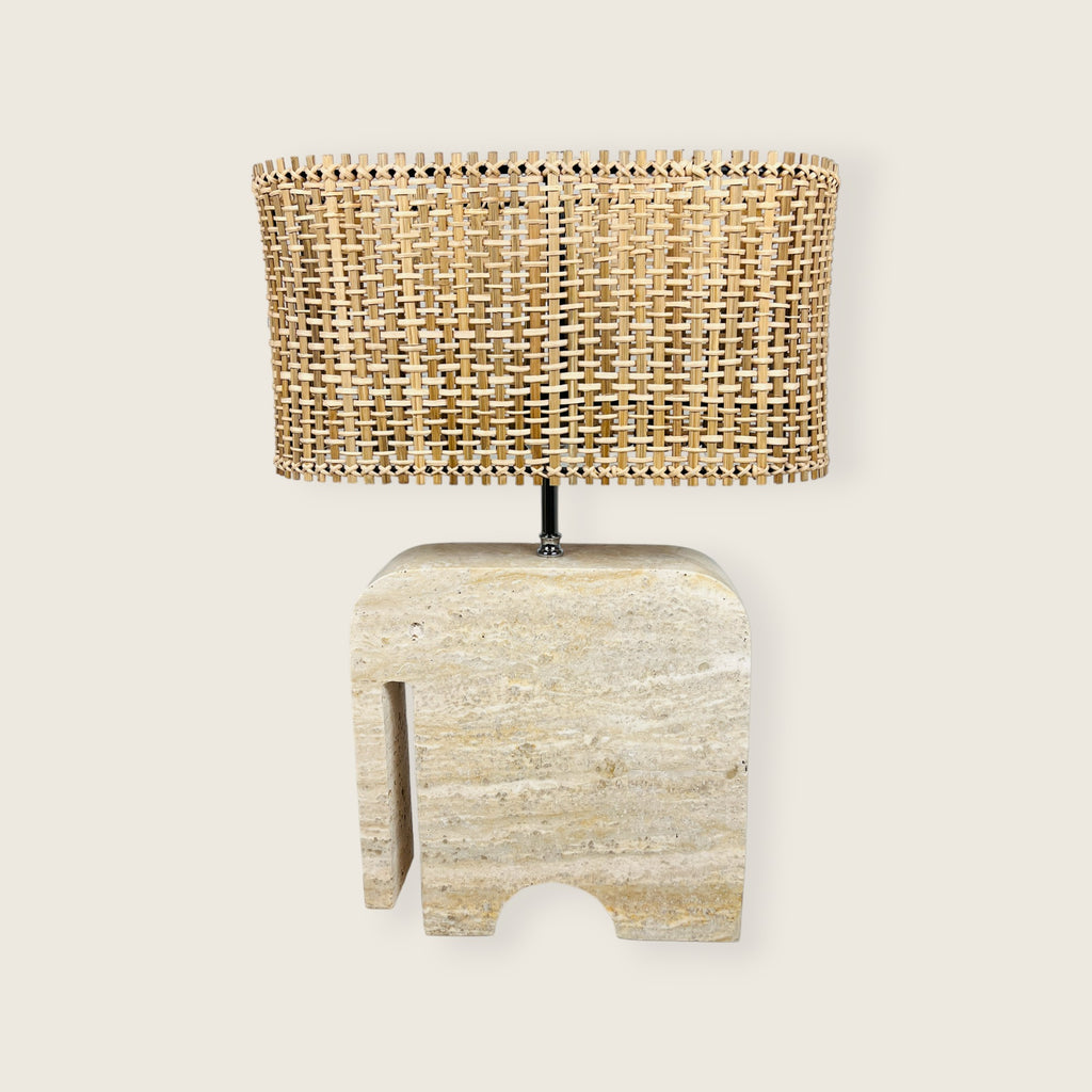 Elephant Travertine Table Lamp