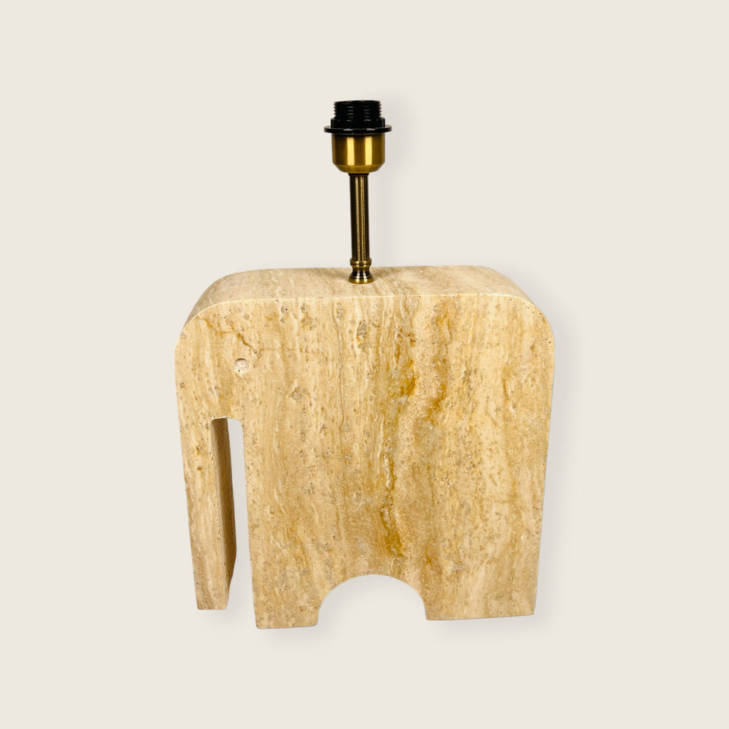 Elephant Travertine Table Lamp