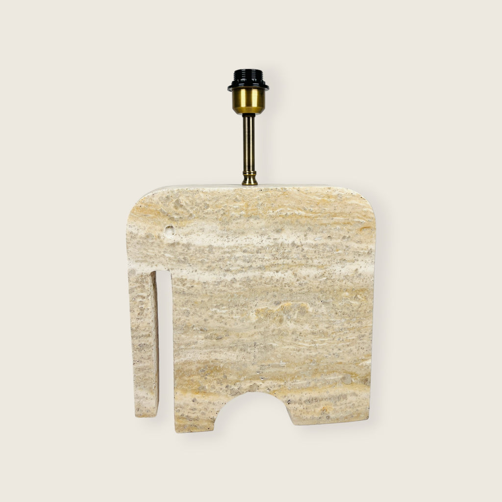 Elephant Travertine Table Lamp