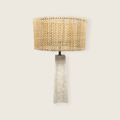 Earth Glow Travertine Table Lamp