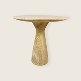 Beige Travertine Side Table