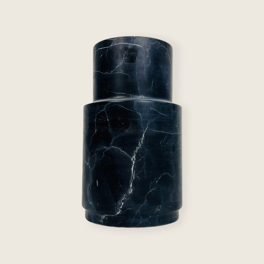 Black With White Veins Vase(Large)