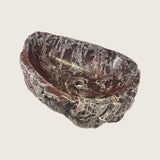 Burgundy Scorched River Stone Sink