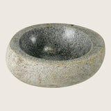 Smooth Grey River Stone Serving Bowl