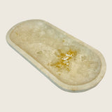 Travertine Oval Tainted Tray