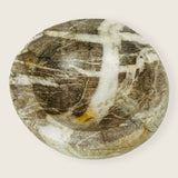 Brown White Lined Bowl