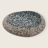 Riverstone Stone Black and White Spotted Soap Dish