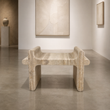 Sable Sculpt Bench - Travertine
