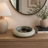 Grey Spotted River Stone Bowl