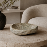 Eggshell Spotted River Stone Bowl