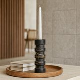 Banded Cylindrical Candle Stand