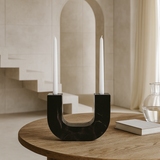 U-Shape Candle Stand - Black