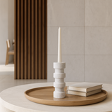 Banded Cylindrical Candle Stand