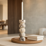 Banded Cylindrical Candle Stand