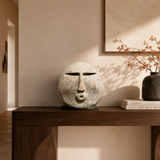 White Splashed Head Decor Item