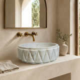 Prism Marble Basin - White