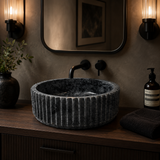 Fluted Sink - Black & Blue