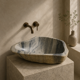 Grey Shaded River Stone Sink