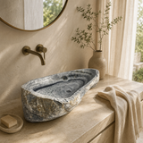 Grey Cut River Stone Sink